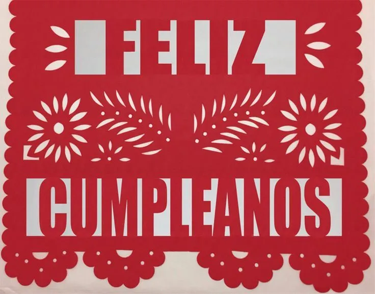 Fiesta Papel Picado Banner (Includes Name & Happy Birthday or ...