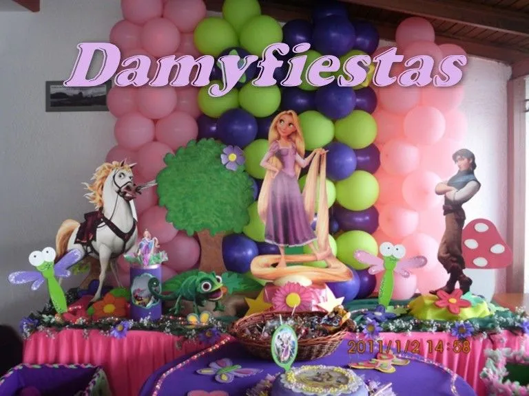 Decoración de fiestas infantiles Rapunzel enredados - Imagui