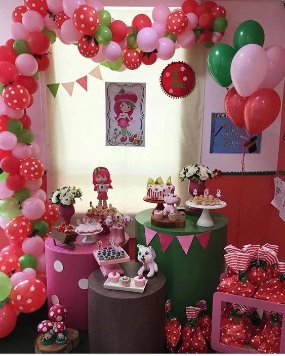 Fiesta de rosita fresita | Guía para decorar un cumpleaños