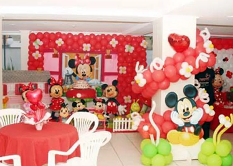 Fiesta Temática con Globos de Minnie Mouse - Birthday Party ...