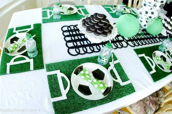 Fiestas con encanto: Decoración mesa de cumpleaños: Fútbol