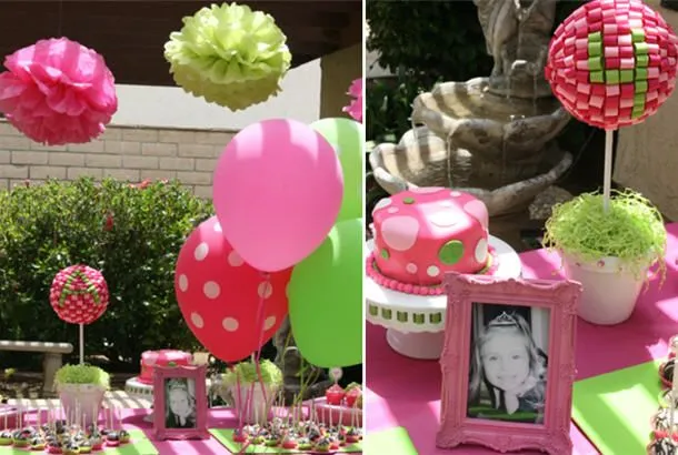 Fiestas con encanto: una mesa de cumpleaños en fucsia y verde
