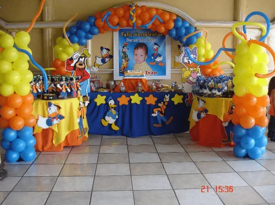 Festilandia Fiestas Intantiles: Decoración del Pato Donald