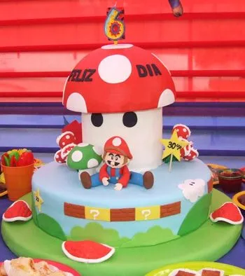 Fiestas infantiles: Modelo de torta de Super Mario Bros | Web Del Bebé