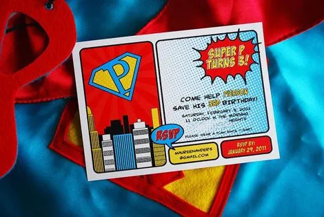 Para imprimir gratis invitaciónes de superman - Imagui