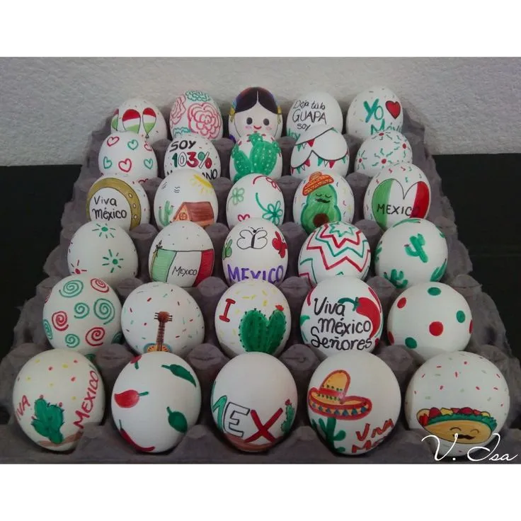 Fiestas patrias Mexicanas | Huevos de confeti, Cascarones de huevo,  Manualidades