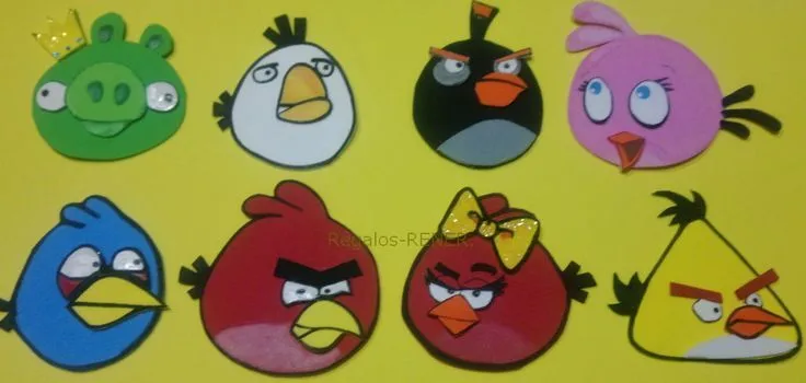 Angry birds en goma eva | Figuras, caritas en goma eva / foami ...