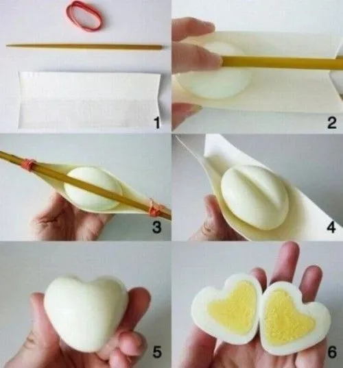 Como hacer figuras de corazón con huevos ~ A.H.C.M.
