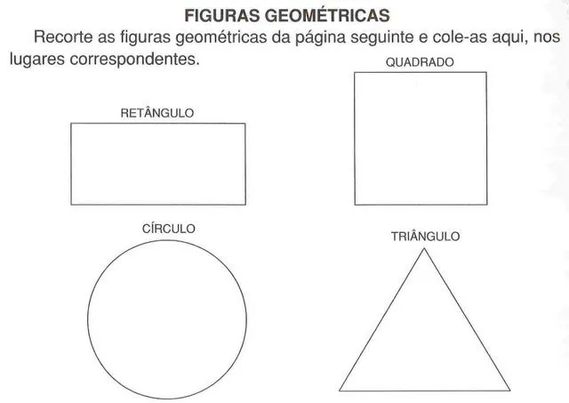 Figuras Geometricas para Cortar y Pegar - Para niños