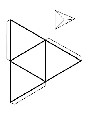 FIGURAS GEOMÉTRICAS - EL TETRAEDRO : FICHAS PARA NIÑOS