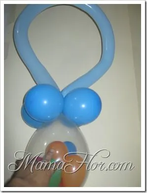 Como hacer figuras con globos para baby shower - Imagui