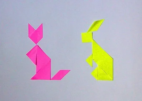 Animales hechos con figuras geometricas - Imagui