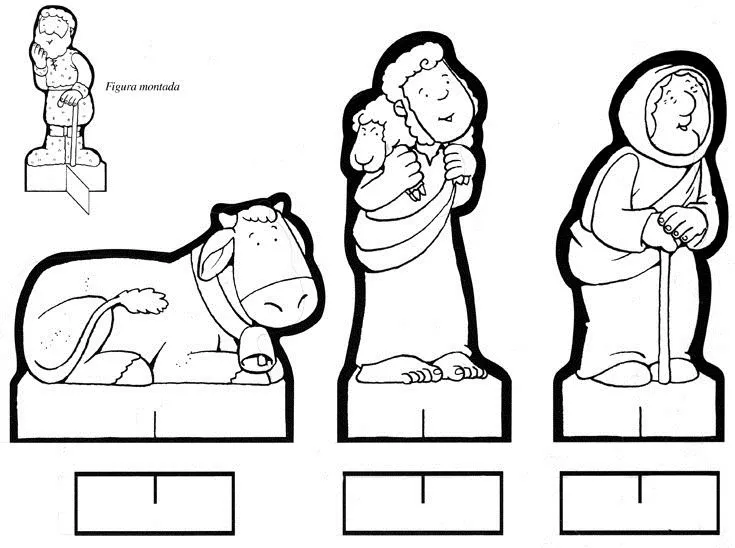 Figuritas recortables del Belen para colorear | Manualidades ... Figuritas recortables del Belen para colorear | Manualidades ...
