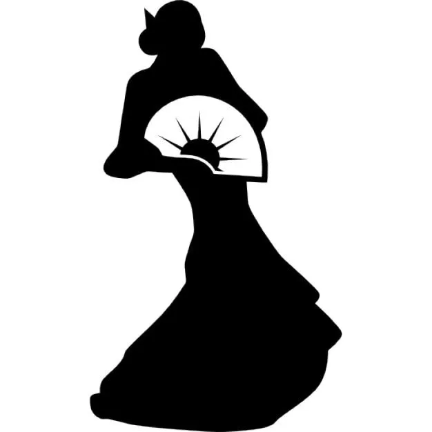 Flamenco femenina bailarina silueta | Descargar Iconos gratis