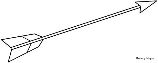 Dibujo de una flecha para colorear - Imagui