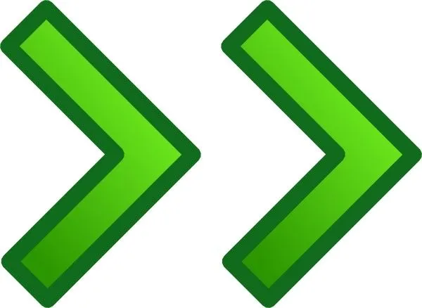 Las flechas verdes doble a la derecha Set imágenes prediseñadas ...