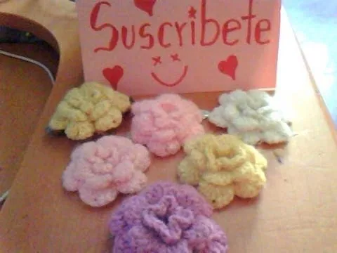 Como Hacer Una Flor Abultada A Crochet En Español - YouTube