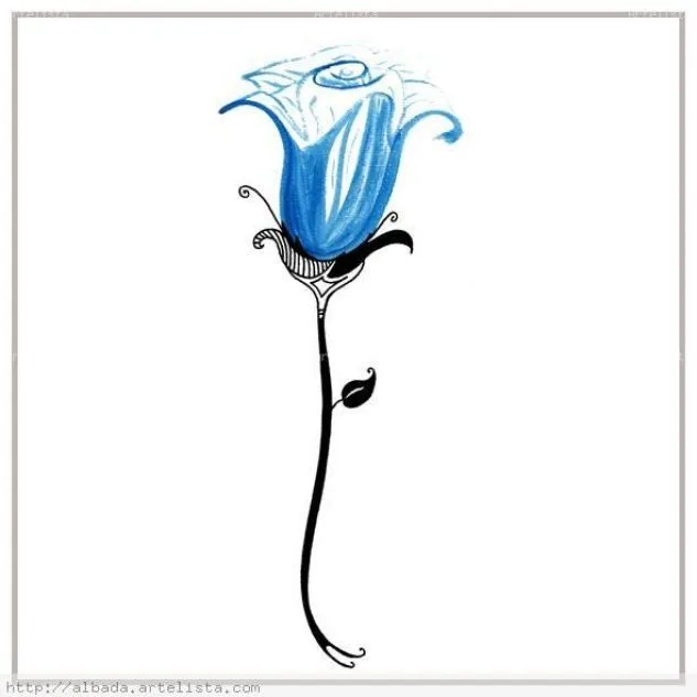 Flor azul Albada - Artelista.com
