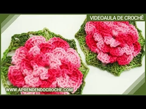 Flor de Croche Rasteirinha - Aprendendo Crochê - YouTube
