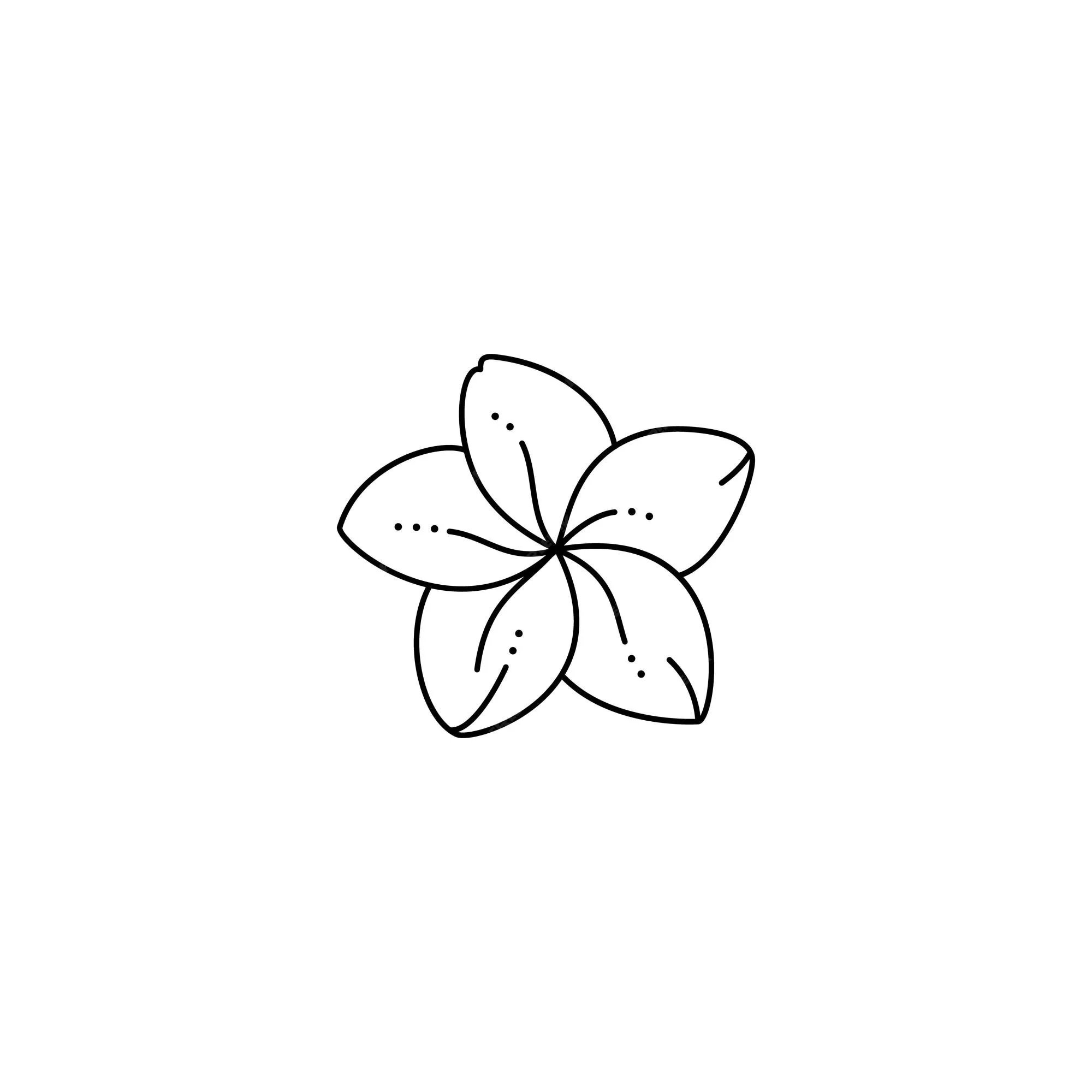 Flor de frangipani en un moderno estilo delineador minimalista. ilustración  vectorial de flores de plumeria para imprimir en camisetas, diseño web,  salones de belleza, carteles, crear un logotipo y patrones | Vector
