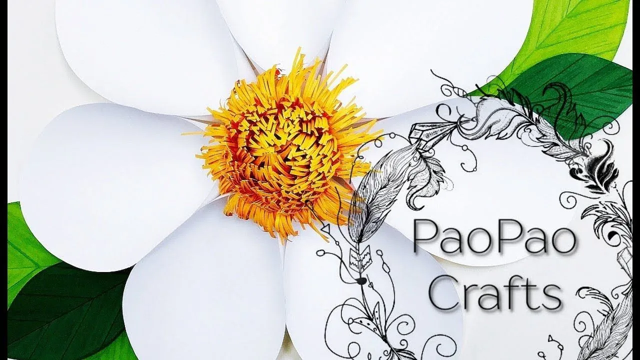 FLOR GIGANTE DE PAPEL | FLORES DE PAPEL | MOLDES GRATIS | HOW TO MAKE PAPER  FLOWER - YouTube