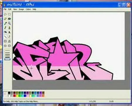 FLOR graffiti MSpaint - YouTube