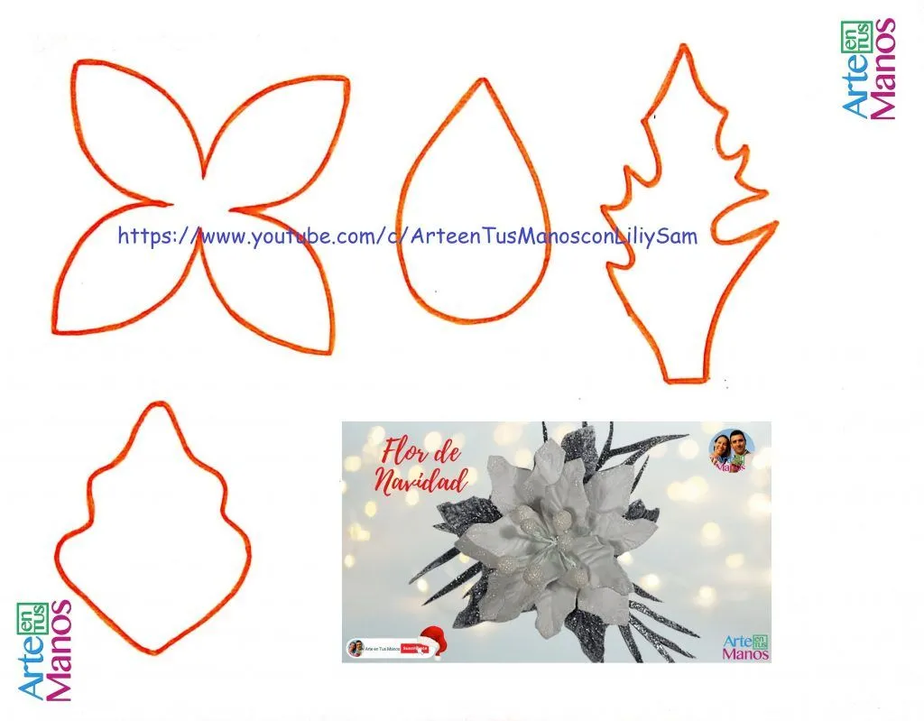Flor de Navidad Fácil Con Arte en Tus Manos - Arte en Tus Manos con Lili y Sam Flor de Navidad Fácil Con Arte en Tus Manos - Arte en Tus Manos con Lili y Sam
