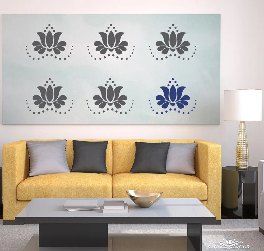 FLOR DE ORIENTE -Stencil, plantilla decorativa para pintar – SD Stencils  Decorativos