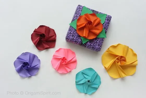 Flor en origami: Malva Rosa Video Paso a paso