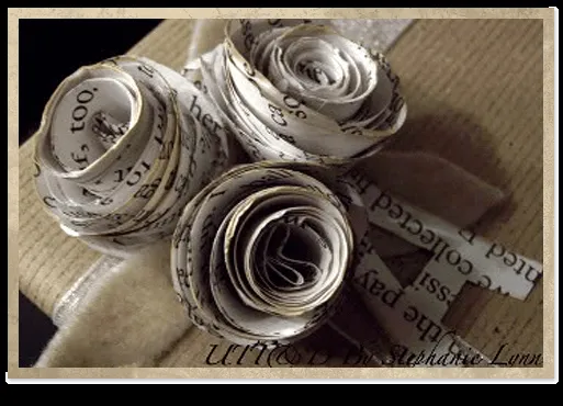 Flores de papel de periódico paso a paso - Imagui
