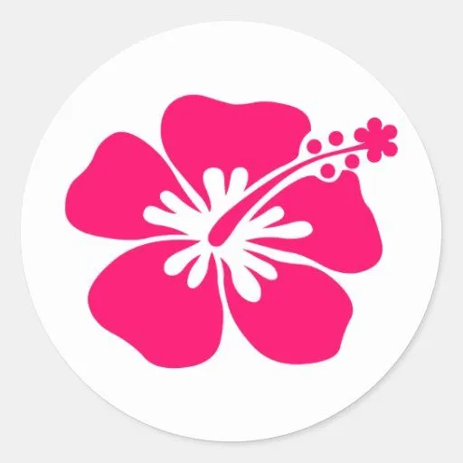flor rosada de la hawaiana etiqueta redonda de Zazzle. flor rosada de la hawaiana etiqueta redonda de Zazzle.