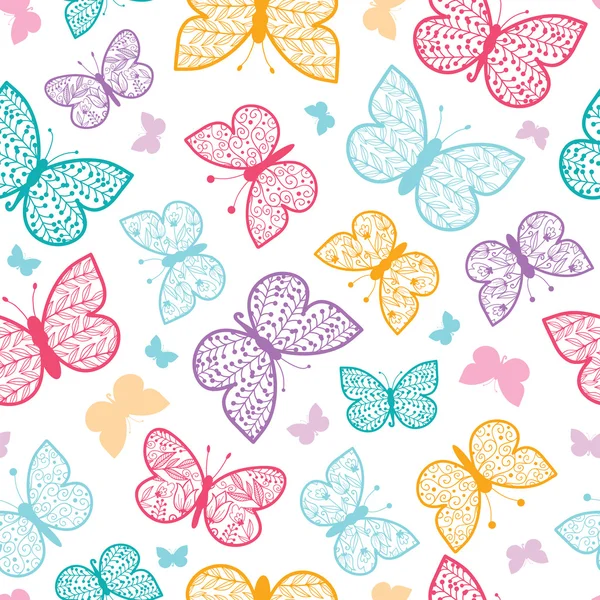 Floral butterflies vector seamless pattern background — Stock ...