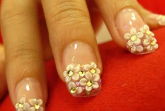 Flores 3d nails, uñas con flores en relieve, nails | Unas | Pinterest