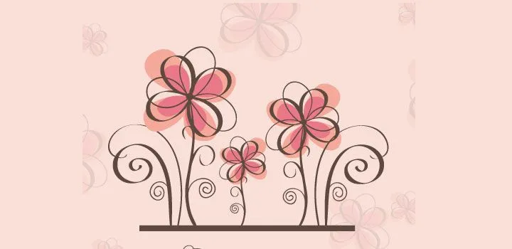 Imagenes flores vectores rosadas - Imagui