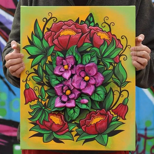 Flores Acrílicas #arte #graffiti #color #flowers #street #roses ...