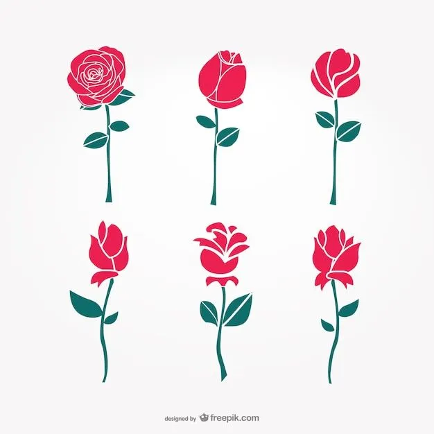 Flores artísticas minimalistas | Descargar Vectores gratis