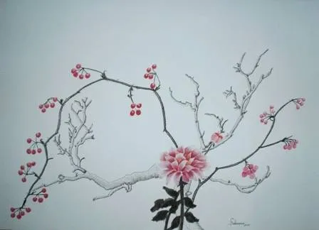 Flor de sakura pintura - Imagui