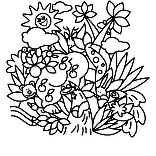 Dibujos de flores para pintar y colorear