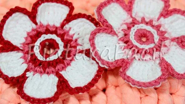 Como Hacer Flores de Crochet Multicolores FACIL | PINTURA FACIL ...