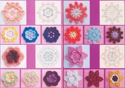 Flores crochet patrones - Imagui