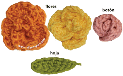 Flores en crochet - Tejiendo Perú