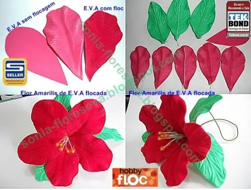 Moldes de flores hechas con foami - Imagui