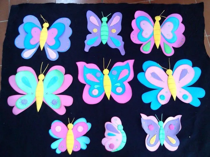 flores de foami y mariposas Car Tuning | Foamy Goma Eva ...