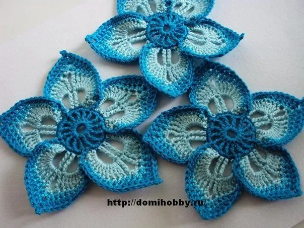 Patrones gratis para tejer flores crochet - Imagui