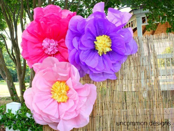 8 flores gigantes bricolaje deliciosamente hermosas... → DIY