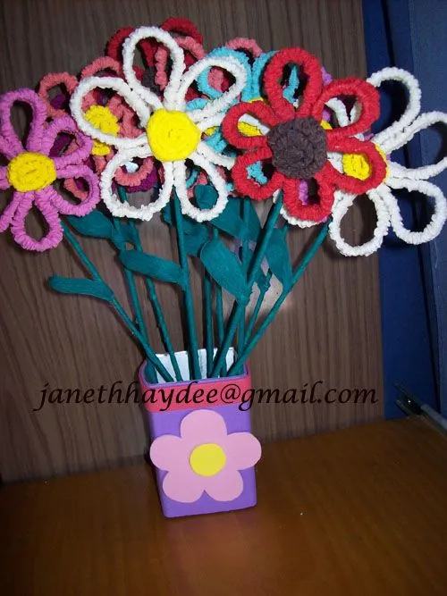 Flores hecha en foami - Imagui
