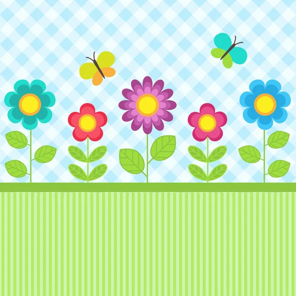 Flores y mariposas — Vector stock © yuliya_m #11149142