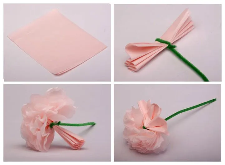 Como hacer una flor con papel periodico - Imagui