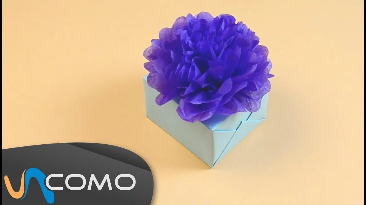 Flores de papel crepe para regalos - YouTube