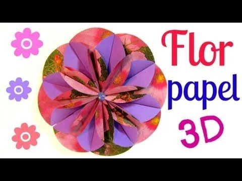 Cómo hacer flores de papel (Dahlia). How to make paper flower ...